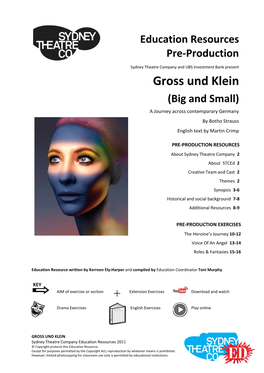 Gross Und Klein (Big and Small) a Journey Across Contemporary Germany by Botho Strauss English Text by Martin Crimp