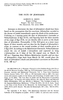 The Fate of Jehoiakim
