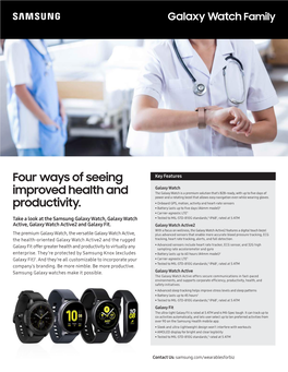 Four Ways of Seeing Improved Health and Productivity