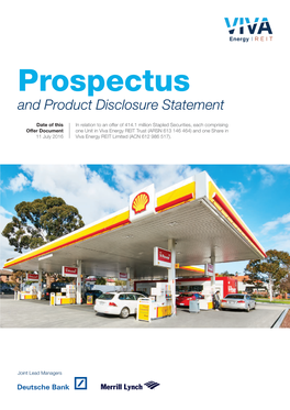 Prospectus and Product Disclosure Statement