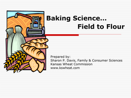 Baking Science… Field to Flour