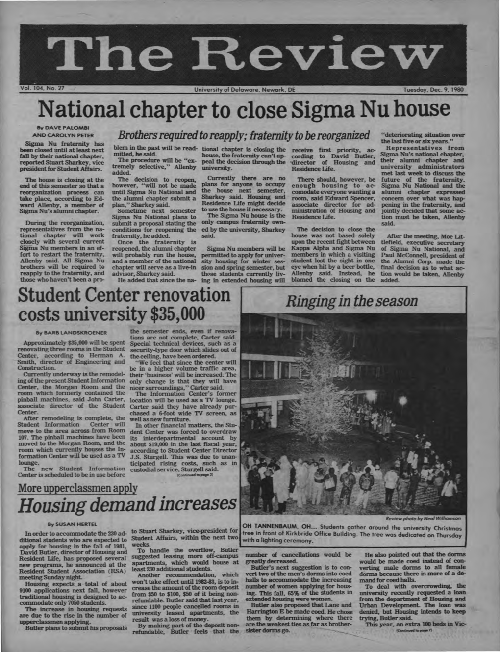 National Chapter to Close Sigma N U House