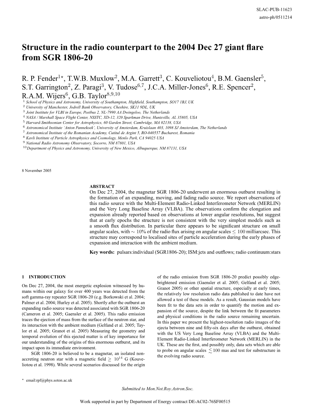 Structure in the Radio Counterpart to the 2004 Dec 27 Giant Flare From