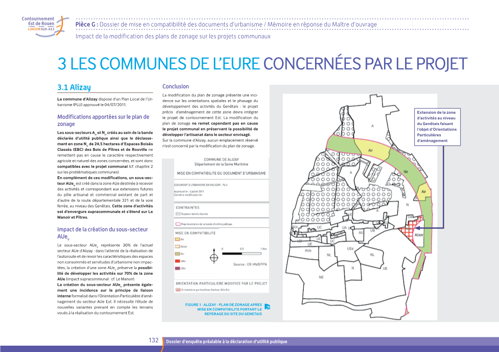 3 LES Communes DE L'eure Concernées Par LE Projet