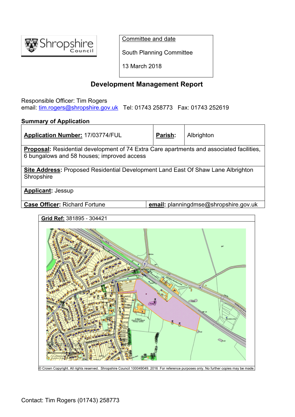 Proposed Residential Development Land East of Shaw Lane, Albrighton