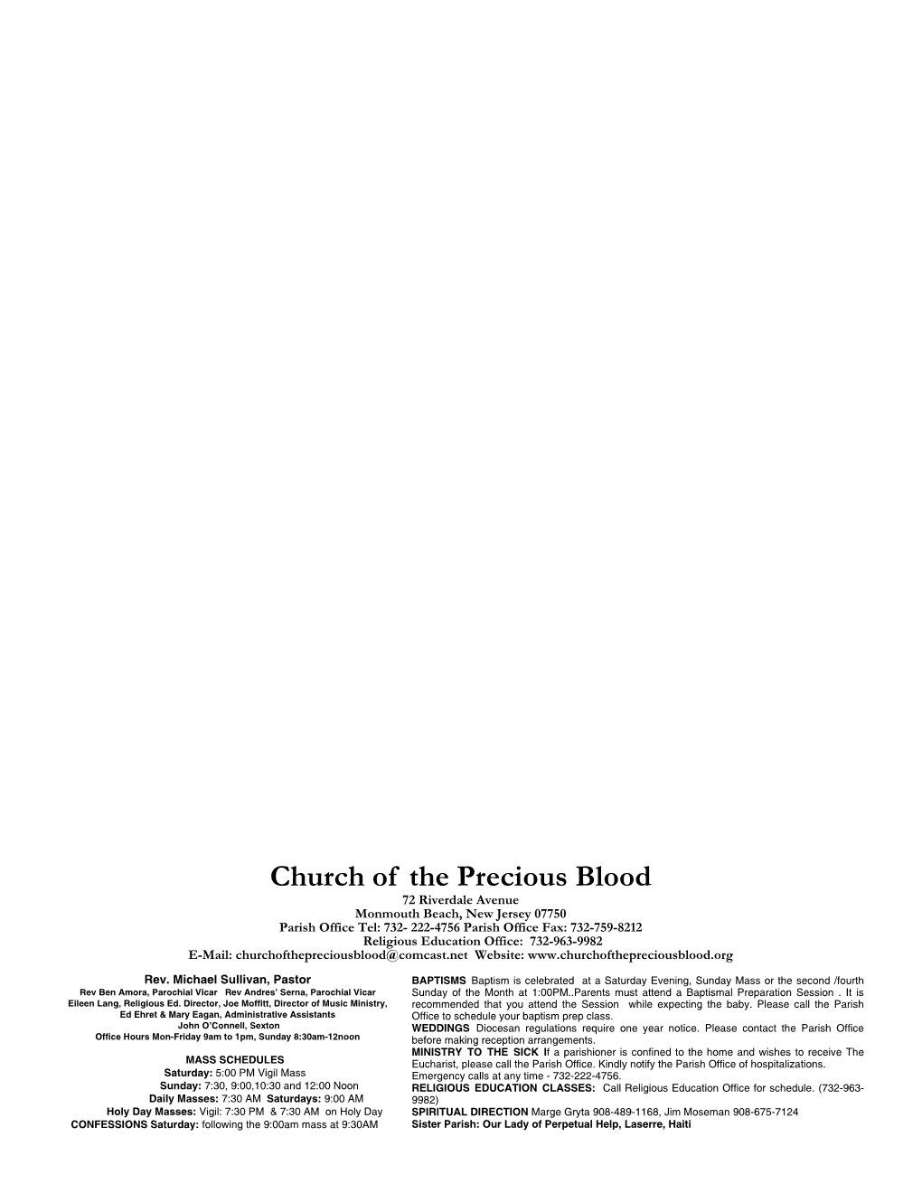 Church of the Precious Blood