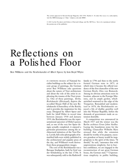 Reflections on a Polished Floor