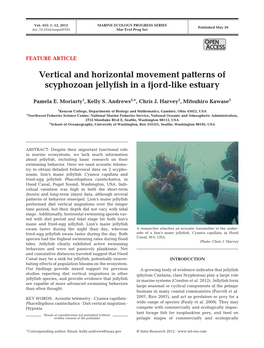 Vertical and Horizontal Movement Patterns of Scyphozoan Jellyfish in a Fjord-Like Estuary