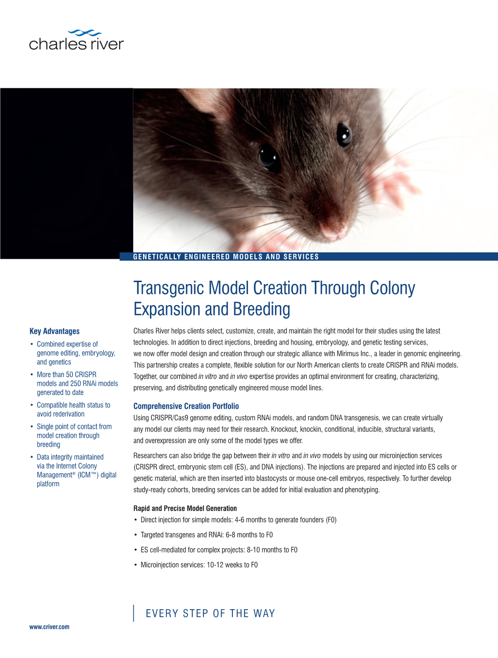 Transgenic Model Creation Through Colony Expansion and Breeding