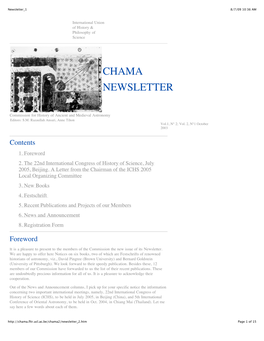 Chama Newsletter