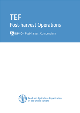 TEF: Post-Harvest Operations