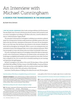 An Interview with Michael Cunningham