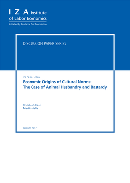 Economic Origins of Cultural Norms: the Case of Animal Husbandry and Bastardy