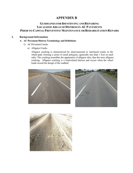Guidelines for Identifying and Repairing Localized Areas of Distress in Ac Pavements Prior to Capital Preventive Maintenance Or Rehabilitation Repairs