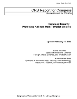 Protecting Airliners from Terrorist Missiles