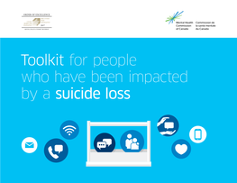 Toolkit for People Who Have Been Impacted by a Suicide Loss Acknowledgments