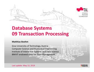 Database Systems 09 Transaction Processing