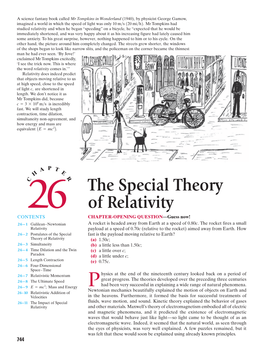 The Special Theory of Relativity, Which Was First Proposed by Albert Einstein (1879–1955; Fig