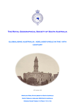 The Royal Geographical Society of South Australia