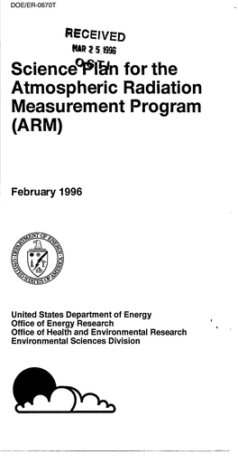 Science^Llfn for the Atmospheric Radiation Measurement Program (ARM)