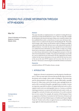 Sending File License Information Through Http Headers