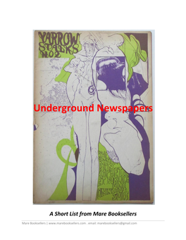 Underground Newspapers