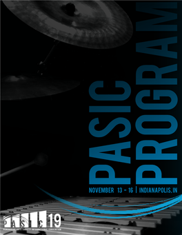 November 13 - 16 | Indianapolis, in |Indianapolis, -16 13 November Pasic Program