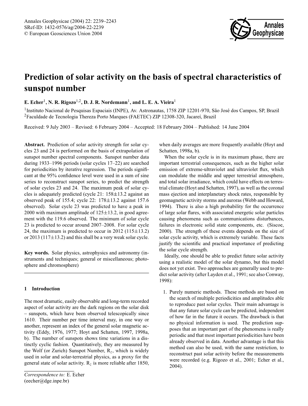 Prediction of Solar Activity on the Basis of Spectral Characteristics of Sunspot Number