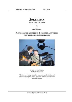 Jokerman — Bob Dylan 1999 Page 1 of 88