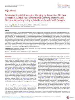 Automated Crystal Orientation Mapping by Precession Electron