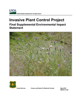 Invasive Plant Control Project FSEIS, Carson and Santa Fe National
