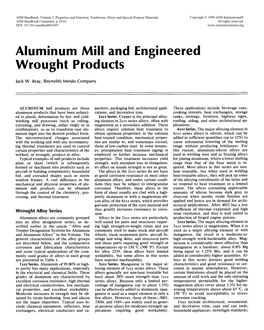 Properties of Aluminum Mill Products