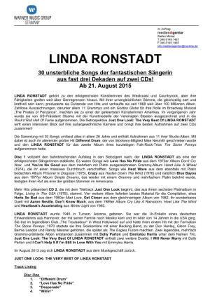LINDA RONSTADT 30 Unsterbliche Songs Der Fantastischen Sängerin Aus Fast Drei Dekaden Auf Zwei Cds! Ab 21