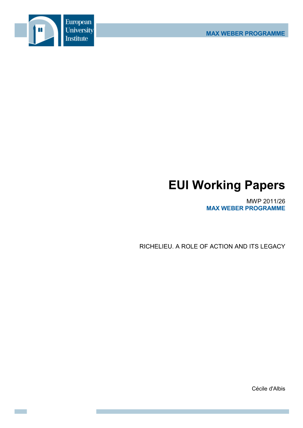 EUI Working Papers