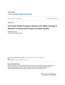 The Female Athlete Through an Olympic Lens: Media Coverage of Women’S Ice Hockey and Its Impact on Gender Equality