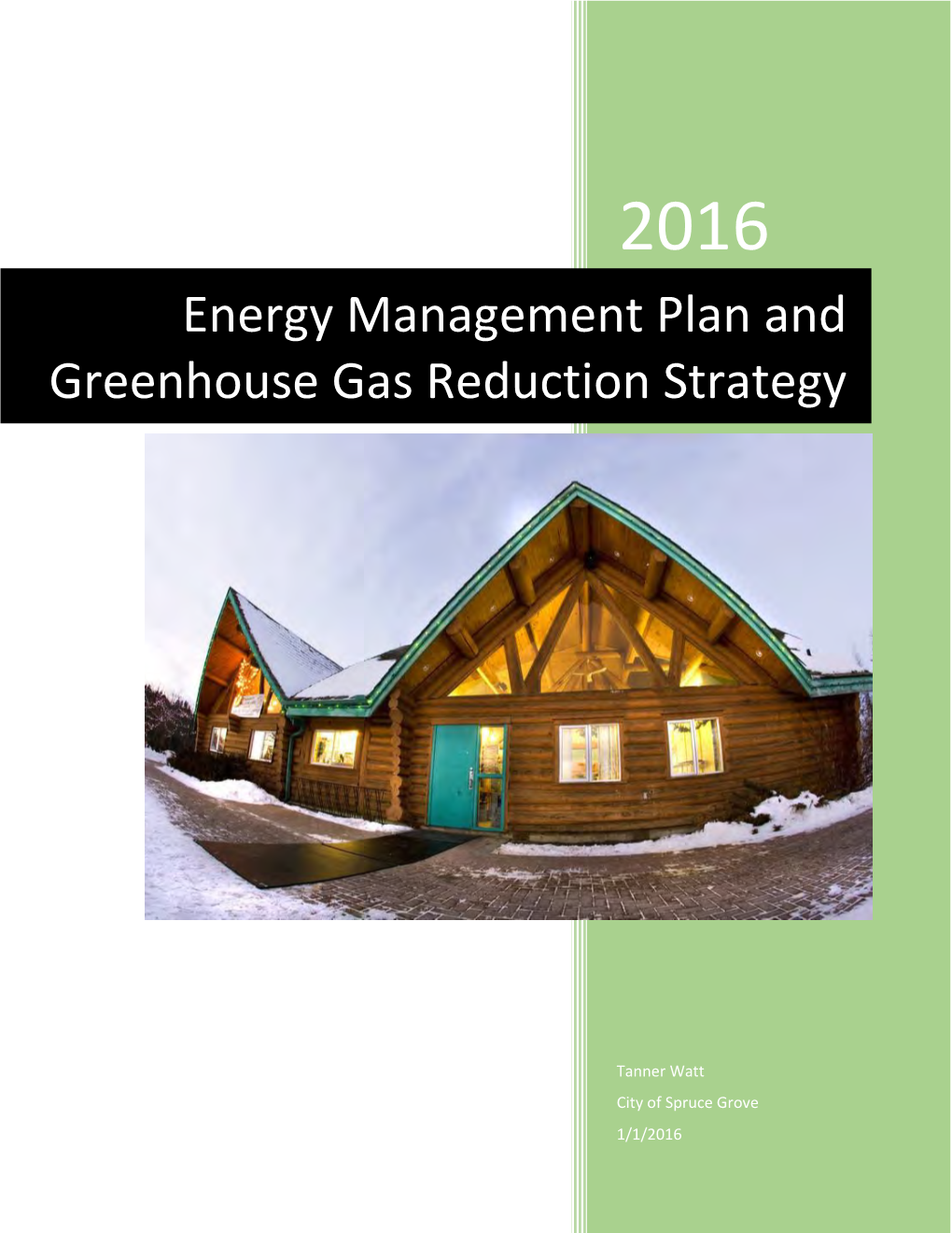 Energy Management Plan and Greenhouse Gas Reduction Strategy