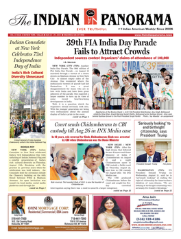 39Th FIA India Day Parade Fails to Attract Crowds
