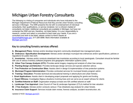 Michigan Urban Forestry Consultants