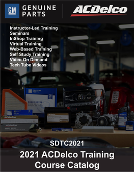 2021 Acdelco Training Course Catalog