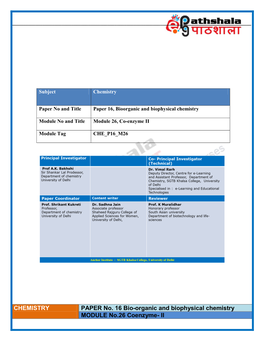 Bsc Chemistry