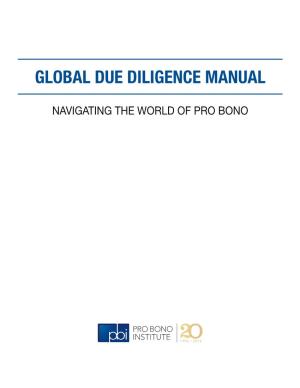 Global Due Diligence Manual
