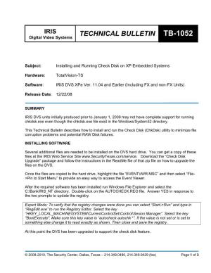 TB-1052 Digital Video Systems