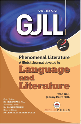 PHENOMENAL LITERATURE a Global Journal Devoted to Language and Literature