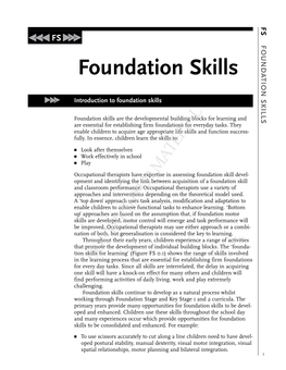 FOUNDATION SKILLS Foundation Skills