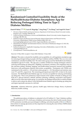 Randomised Controlled Feasibility Study of the Myhealthavatar-Diabetes Smartphone App for Reducing Prolonged Sitting Time in Type 2 Diabetes Mellitus