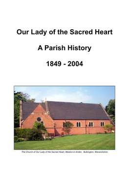 Our Lady of the Sacred Heart a Parish History 1849