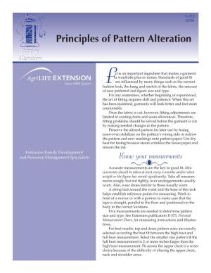 Principles of Pattern Alteration Pattern Alteration