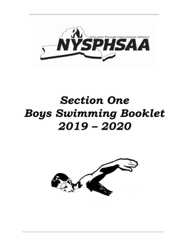 Boys Swimming Booklet 2019-2020