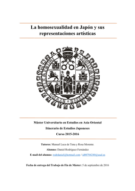 La Homosexualidad En Japón Y Sus Representaciones Artísticas