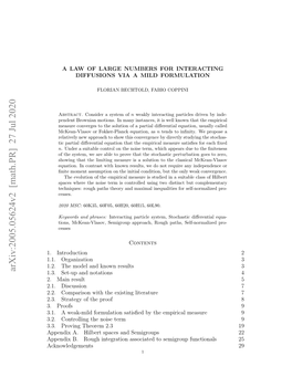 A Law of Large Numbers for Interacting Diffusions Via a Mild Formulation